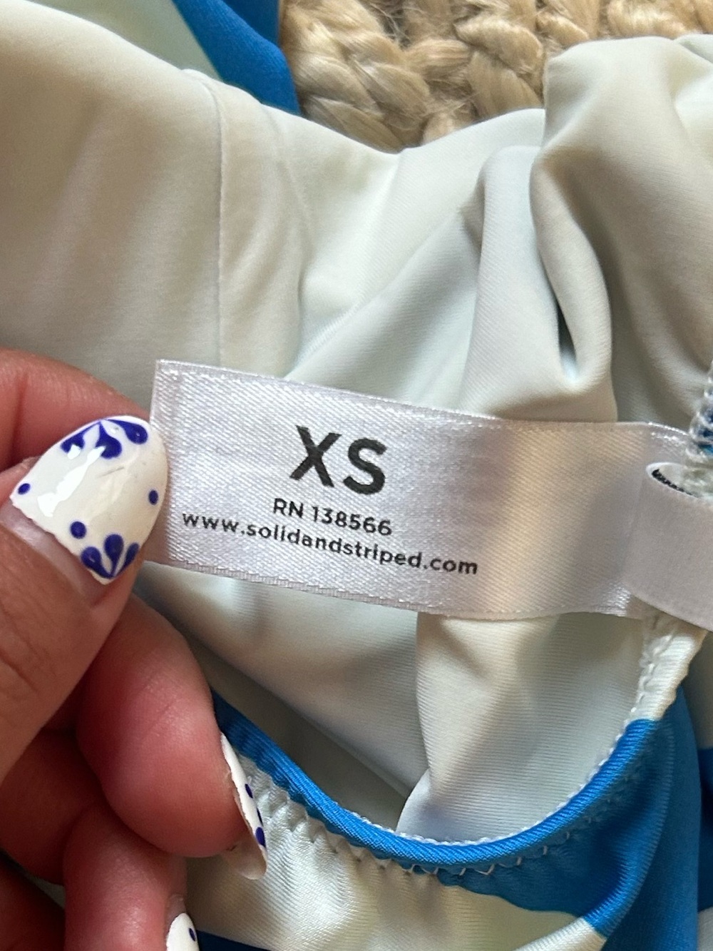 Solid & Striped French Blue Stripe Annemarie One Piece - Picture 6 of 7